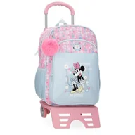 Plecaki szkolne i tornistry - Joumma Disney Minnie Happy plecak szkolny z wózkiem niebieski 27x33x11 cm poliester 9,8 l, Niebieski, Talla única, plecak szkolny na kółkach - miniaturka - grafika 1