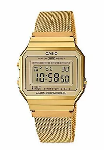 CASIO damski zegarek cyfrowy z paskiem ze stali nierdzewnej A700WEMG-9AEF - Moda i Uroda OUTLET - miniaturka - grafika 1