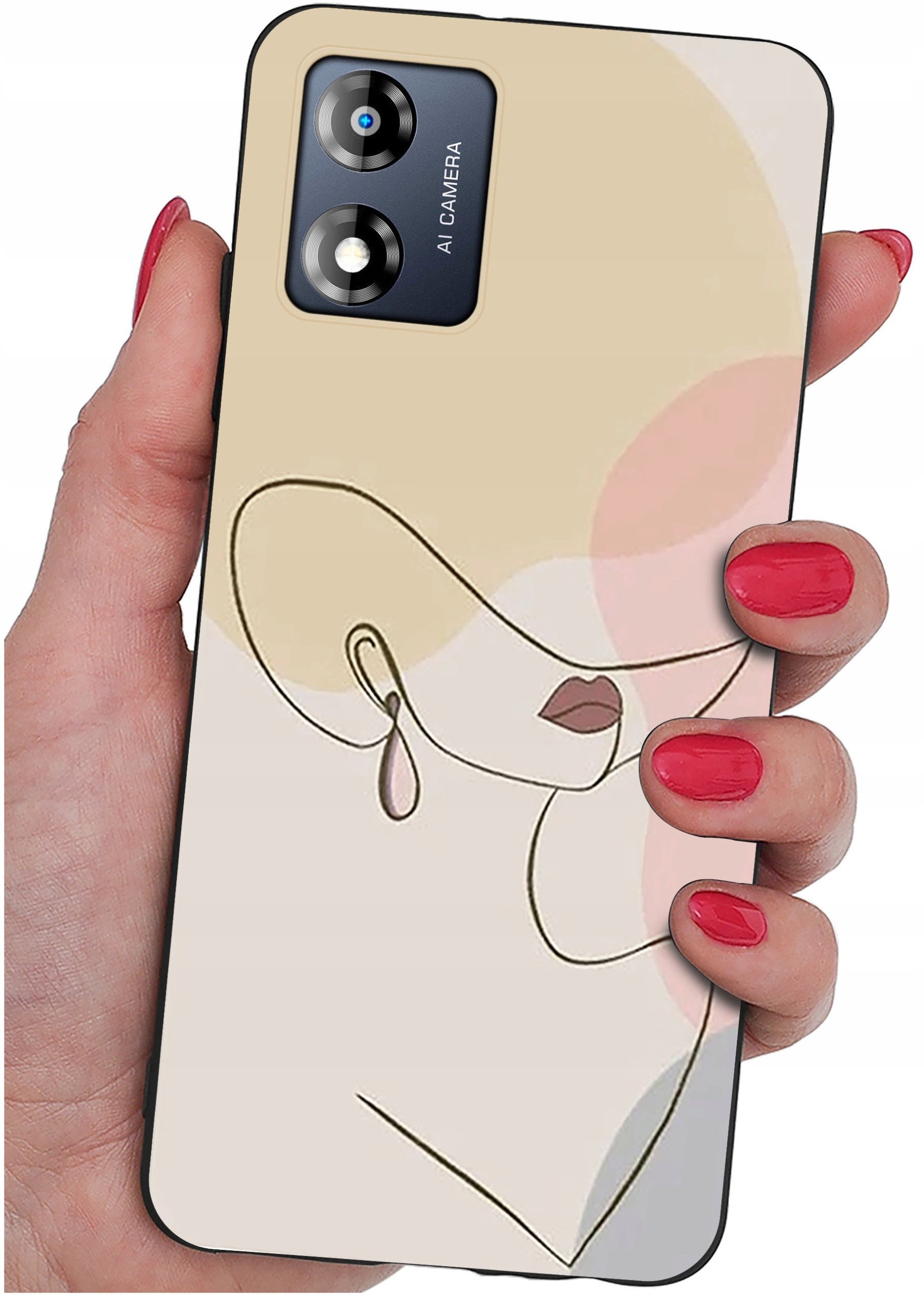 Etui do Motorola Moto E13 WZORYSILIKONOWE MATT CASE + SZKŁO 9H