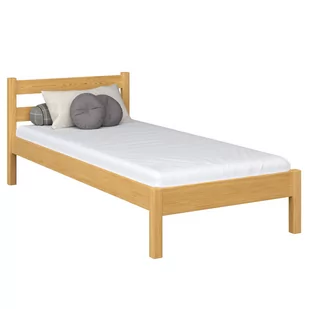 Drewniane łóżko pojedyncze N01 sosna naturalna 80x180 - Łóżka - miniaturka - grafika 1