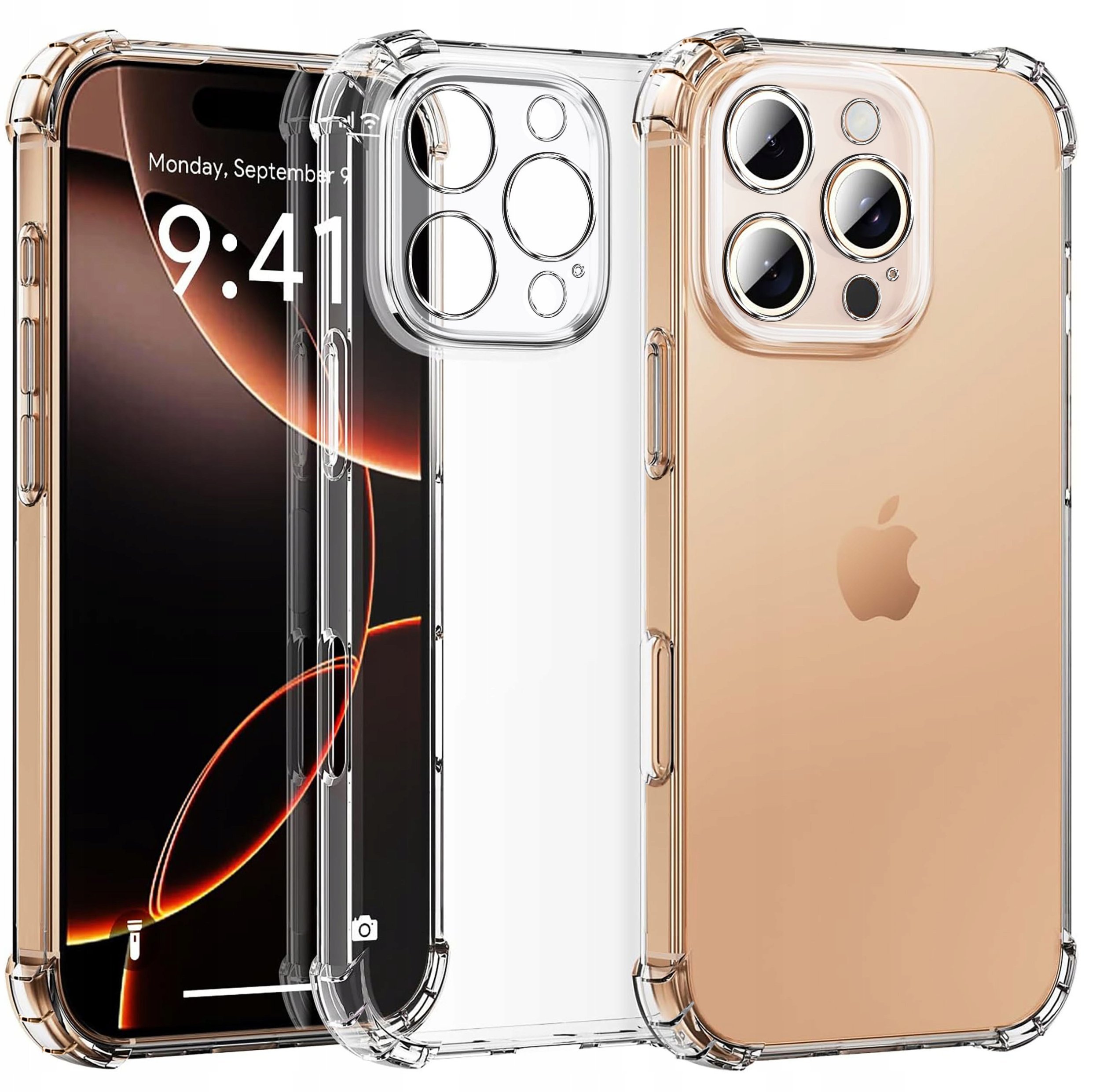 Etui do iPhone 16 Pro ANTI-SHOCK CLEAR CASE + Szkło OCHRONNE 9H