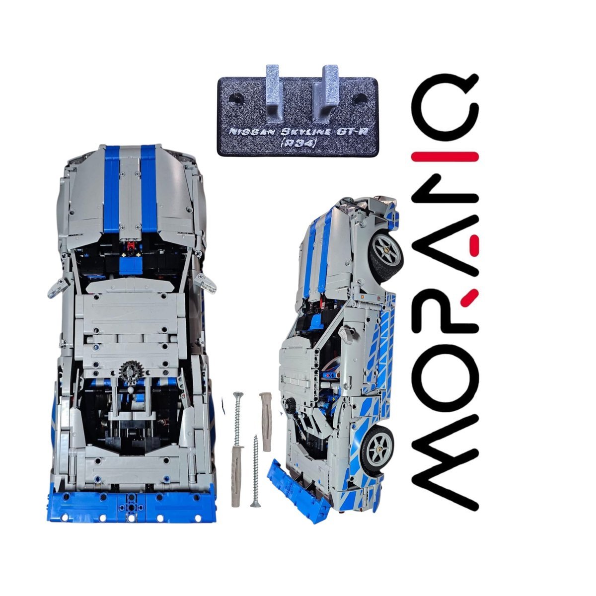 Wieszak LEGO 42210 Nissan Skyline GT-R (R34) – uchwyt ścienny / ekspozytor do zestawu LEGO