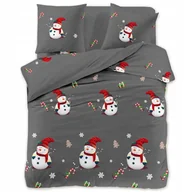 Pościel - Pościel świąteczna 200x220 bawełna satynowa dwustronna gruba 3 części - miniaturka - grafika 1