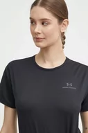 Koszulki sportowe damskie - Under Armour t-shirt treningowy Rush Energy 2.0 kolor czarny - miniaturka - grafika 1