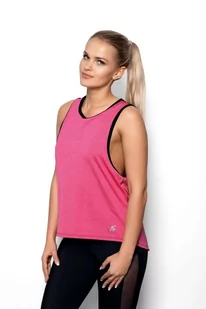 Koszulka Fit Abel Różowo-czarna Różowo-Czarny, XL - Koszulki i topy damskie - miniaturka - grafika 1