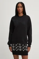 Bluzy damskie - Desigual bluza bawełniana STRASS damska kolor czarny z aplikacją 24WWSK08 - miniaturka - grafika 1