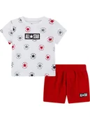 Kaftaniki dla niemowląt - Converse 2-częściowy zestaw w kolorze biało-czerwonym - miniaturka - grafika 1