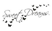 Dekoracje domu - Napis na ścianę słodkich snów naklejka 120x60cm wybór koloru - Sweet Dreams - 48 - miniaturka - grafika 1
