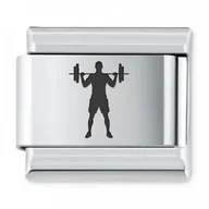 Charmsy - Murrano ITALIAN CHARMS Symbole Sportowe Podnoszenie Ciężarów IH-217 - miniaturka - grafika 1