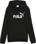 Bluzy damskie - Bluza damska Puma ESS No.1 Logo Hoodie czarna 682390 01 L - miniaturka - grafika 1