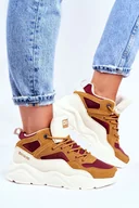 Sneakersy damskie - Damskie Sportowe Buty Sneakersy Big Star GG274646 Beżowe -37 - miniaturka - grafika 1