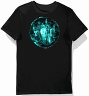 Koszulki męskie - Koszulka męska czarna z nadrukiem neonowego stylu sci-fi XXL - miniaturka - grafika 1