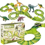 Tory, garaże, parkingi - Tor wyścigowy dla dzieci park dinozaurów 320 elementów z figurkami dinozaurow - miniaturka - grafika 1