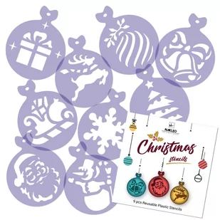 Nakleo Zestaw szablonów do dekoracji ciasteczek Boże Narodzenie #1 - 9x9cm - Ozdoby bożonarodzeniowe - miniaturka - grafika 1