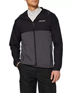 Kurtki męskie - Berghaus męska kurtka Corbeck wiatroszczelna, Jet czarny/szary Pinstripe, L - miniaturka - grafika 1