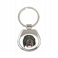 Breloki - Czarny terier rosyjski Brelok Breloczek metal - miniaturka - grafika 1