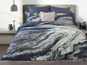 Pościel - Pościel satynowa 210x200 grafitowa miętowa Lusso D42 poszewki 2x50/70 2x50/60 prześcieradło 220x240 - miniaturka - grafika 1