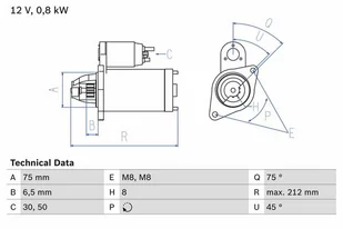 BOSCH Rozrusznik 0 986 014 371 - Rozruszniki - miniaturka - grafika 1