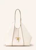 Torebki damskie - Tod's Torba Shopper T Timeless Medium Z Saszetką weiss - miniaturka - grafika 1