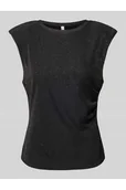 Bluzki damskie - Top bluzkowy z efektem błyszczącym model NURA - YAS - miniaturka - grafika 1