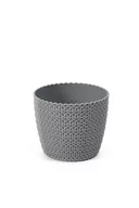 Donice - Pozostałe Osłonka szara Jersey 16 cm - miniaturka - grafika 1