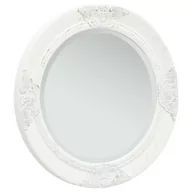 Lustra - vidaXL Lustro ścienne w stylu barokowym, 50 cm, białe - miniaturka - grafika 1