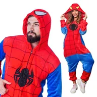 Stroje karnawałowe - Piżama Onesie Kigurumi Kostium Przebranie Spiderman M: 155 - 165cm - miniaturka - grafika 1