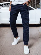 Spodnie męskie - Spodnie męskie bojówki typu jogger granatowe Dstreet UX4136-XL - miniaturka - grafika 1