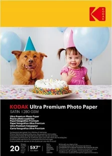Papier KODAK Foto Fotograficzny do Drukarki 20 szt 5x7'' 13x18cm 280g SATIN / 9891-655 - Papier do drukarek - miniaturka - grafika 1