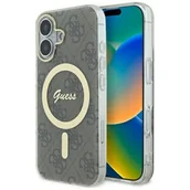 Etui i futerały do telefonów - Etui GUESS IML 4G MagSafe do Apple iPhone 16 Brązowy | Bezpłatny transport - miniaturka - grafika 1