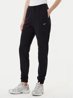 Spodnie sportowe damskie - Nike Spodnie dresowe Chill Terry FN2434 Czarny Regular Fit - miniaturka - grafika 1