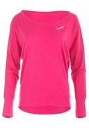 Bluzy damskie - WINSHAPE WINSHAPE MCS002 damska bluza z długim rękawem modalowym, styl taneczny, fitness, czas wolny, sport, joga, trening, deep-pink, XXL MCS002 - miniaturka - grafika 1