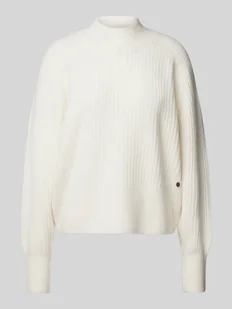 Sweter z dzianiny z golfem model ‘IRMA’ - Swetry damskie - miniaturka - grafika 1