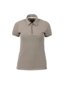 Koszulki jeździeckie - Koszulka polo techniczna HORZE Willow 24SS damska szara, rozmiar: 40 - miniaturka - grafika 1