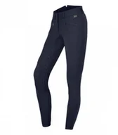 Bryczesy - Waldhausen Bryczesy damskie z wysokim stanem Hella High Waist Silikon ELT - night blue - miniaturka - grafika 1