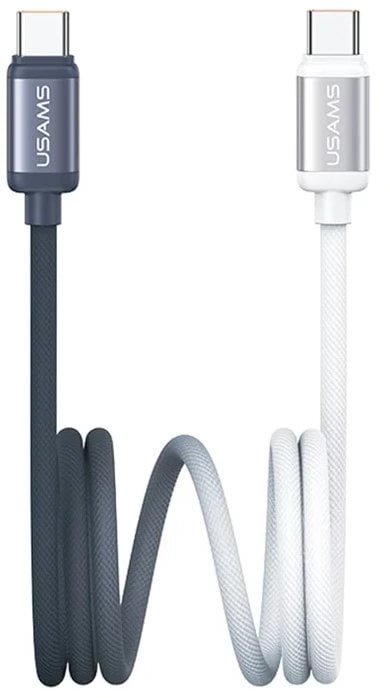 Kabel USB-C / USB-C USAMS Bicolor Series SJ756 PD 60W 1.2m czarno biały