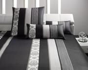 Poszewki na poduszki - Joop Poszewka satynowa! Ornament Stripe Black 100% bawełna - miniaturka - grafika 1