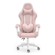 Fotele gamingowe - Fotel Gamingowy HELL'S CHAIR Rainbow 2.0 Różowy - miniaturka - grafika 1