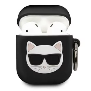 Karl Lagerfeld Karl Lagerfeld KLACA2SILCHBK AirPods cover czarny/black Silicone Choupette KLACA2SILCHBK - Akcesoria do słuchawek - miniaturka - grafika 2