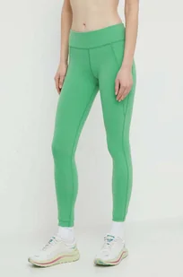 Reebok legginsy treningowe Lux kolor zielony gładkie 100076188 - Legginsy - miniaturka - grafika 1