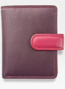 Visconti Portfel Damski Skórzany Rainbow RB40 Śliwka Multi - Śliwka Multi - Portfele - miniaturka - grafika 1