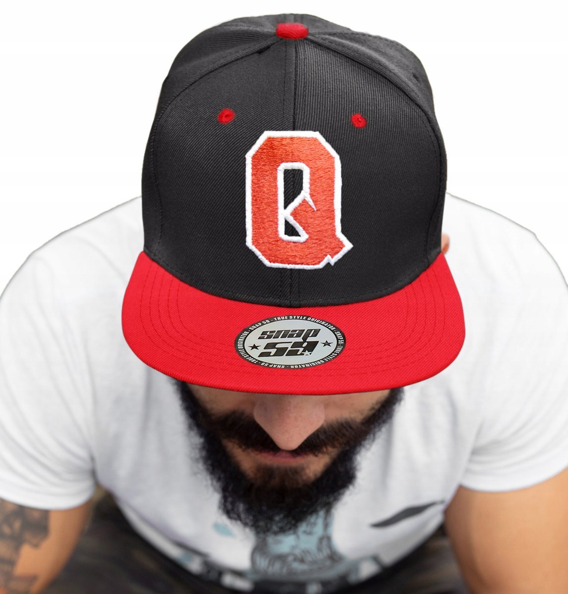 CZAPKA PROSTY DASZEK AMERICAN TWILL LITERA Q HAFT