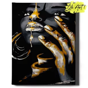 Malowanie Po Numerach ze złotą błyszczącą farbą 40x50 cm / Biżuteria ze złota / obraz na ramie / Oh Art! - Malowanie po numerach - miniaturka - grafika 1
