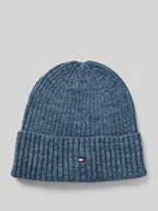 Czapki męskie - Czapka beanie z wyhaftowanym logo - miniaturka - grafika 1