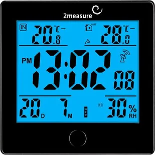 Stacja pogody podświetlana RCC czarna 2Measure - Stacje pogodowe - miniaturka - grafika 1