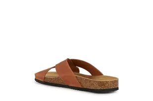 Geox Męskie sandały U Ghita D Slide, Light Brown, 41 EU, jasnobrązowy, 41 EU - Moda i Uroda OUTLET - miniaturka - grafika 1