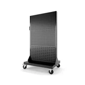 Szafy i regały magazynowe - Ścianka warsztatowa tablica na narzędzia MARIUSZ 965 x 1555 x 610 mm All Black: czarna - miniaturka - grafika 1