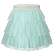 Spódnice - Spódnica spódniczka elegancka tiulowa falbany 152 - miniaturka - grafika 1