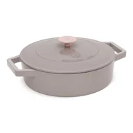 Garnki - GARNEK ŻELIWNY 26cm PŁASKI BERLINGER HAUS BH-6527 TAUPE - miniaturka - grafika 1