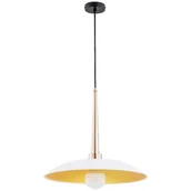 Lampy sufitowe - Lampa wisząca Velian czarno-złota-biała-żółta 1xE27x15W do kuchni wym: 84 x 48 x 48 cm szkło Alfa - miniaturka - grafika 1